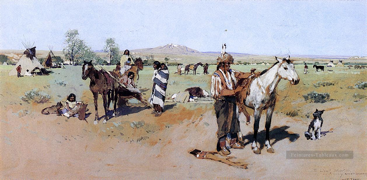Campement indien2 quête ouest Amérindien Henry Farny Peintures à l'huile